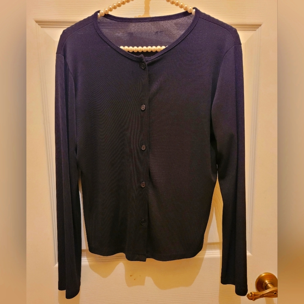 Classic black button down lite Cardigan
